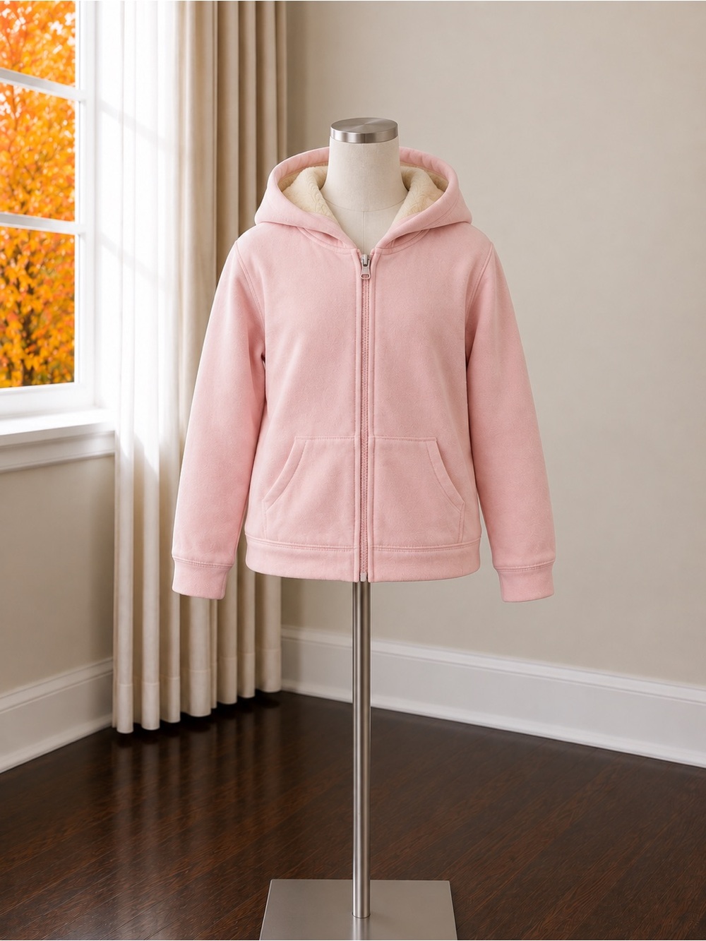 Carter's Light Pink Sherpa-Lined Zip Hoodie